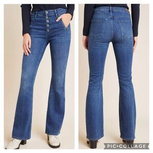 Anthropologie Pilcro Button-Fly High-Rise Bootcut Jeans